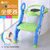 婴幼儿童坐便器阶梯式马桶梯男女宝宝座便椅凳加厚可折叠加大号(蓝+紫软垫)第2张高清大图