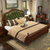 美天乐 简约现代美式实木床 单人床 双人床 软靠大床1.5米1.8米高箱储物婚床 美式乡村床(1.8*2米框架款 床+床头柜*2)第3张高清大图