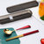 京厨品牌304食品级不锈钢***餐具网红筷子勺子套装家用学生成人上班旅行韩式可爱便携式餐具(大红色)第2张高清大图