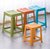 华杭 塑料凳子时尚创意椅凳加厚方凳弧形塑料条纹凳 HH-FD210(蓝色)第2张高清大图