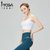 iyoga透气专业高端瑜伽女2021莱卡背心式白夏天薄款速干新款裹胸(XL 贵族白)第3张高清大图