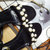 典尔康2017新品夏季高跟鞋珍珠露齿粗跟一字带扣后包女鞋(黑色 35标准码)第2张高清大图