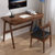 撼林 实木餐椅现代简约北欧书桌椅单人靠背坐垫可拆洗家用电脑椅(原木色皮坐垫)第4张高清大图