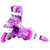 DISNEY/迪士尼公主儿童溜冰鞋套装直排轮轮滑鞋滑冰鞋旱冰鞋送头盔+护具(紫色公主 S码31-34)第5张高清大图