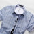 尊首（ZUNSHOU)男士短袖衬衫春季青年大码修身格子长袖商务衬衫(蓝色 XL)第3张高清大图