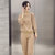 莉妮吉尔棉麻套装女装秋季新款2016长袖T恤 韩版修身两件套装亚麻纯色长裤(黑色 XL)第5张高清大图