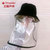 防飞沫渔夫帽可拆卸面罩防护帽防唾液男女帽子夏遮阳帽tp6371(儿童红色)第5张高清大图