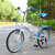 永久折叠自行车7级变速20寸快装男女士单车2013 雅途  橙色粉红绿色预售19号前发货(蓝色（铝合金车架） 20寸)第4张高清大图