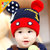 婴儿帽子秋冬季0-3-6-12个月男女宝宝帽子韩国儿童小孩毛线帽套头帽1-2岁(天蓝色)第5张高清大图