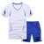 男式夏季短袖速干衣POLO衫健身跑步运动休闲套装男大码(黑色 5XL)第2张高清大图