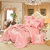 爱之小径家纺结婚床上用品粉色四件套婚庆4六八十件套粉色韩版蕾丝套件 (如果.爱 200*230六件套)第4张高清大图