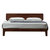 紫茉莉 1.8米双人床 卧室家具 实木床 北欧床 全实木床(胡桃色 裸床+椰棕床垫)第5张高清大图