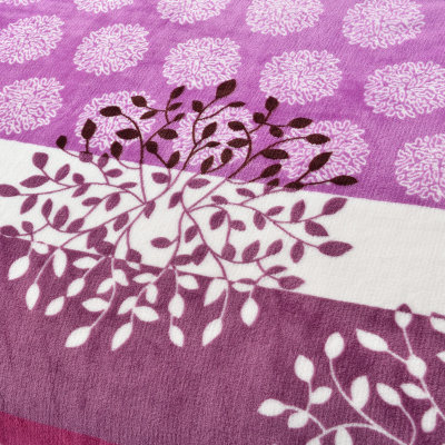 樵纪 云貂绒毛巾毯子 床褥垫 午睡空调盖毯(紫树)