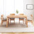 全实木独特餐桌椅组合橡木环保家具北欧现代简约一桌四椅饭桌(原木色-1.5米桌+餐椅*4)第4张高清大图