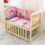竹咏汇  实木婴儿床 宝宝摇篮床 小摇床儿童床可变书桌(4)第5张高清大图