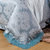 温婉家纺床上用品欧式贵族贡缎提花加镂空设计四件套适用1.5/1.8/2.0米床包邮(典雅-冰兰 其他)第3张高清大图