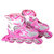 狂神成人儿童全软面可调节轮滑鞋旱冰鞋送鞋包KS0733(粉红色 39-42)第4张高清大图