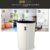 阿司倍鹭（ASVEL）时尚家用客厅卧室皮革垃圾桶 塑料卫生间厨房创意皮套垃圾筒圆形纸篓 10L(白色)第3张高清大图