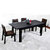 北欧木质家具小户型餐桌抽拉折叠创意伸缩饭桌黑橡木色简约餐边桌(120-150*80*76)第2张高清大图