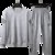 运动套装男2021秋季新款套头衫卫衣长裤卫裤休闲服跑步两件套(灰色 XL)第3张高清大图