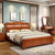 皮耐迪 卧室家具 新中式大床1.8米实木床(胡桃色 1.8*2.0)第4张高清大图