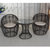 【京好】鸟巢藤椅子茶几三件套装 现代简约环保阳台休闲休闲办公户外家具D78(黑白配 买一椅子)第3张高清大图
