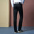 韩版男士修身免烫休闲商务上班直筒西裤(黑色 31)第3张高清大图