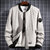 男士外套2021新款春秋季男装衣服潮流韩版棒球服上衣休闲夹克(深灰色 XL)第4张高清大图