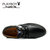 花花公子（PLAYBOY）舒适休闲男鞋春秋季潮流运动板鞋CX39542(黑色 39)第2张高清大图