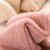 儿童围巾冬季宝宝交叉保暖毛线围巾男孩女孩百搭毛球围脖(1岁-10岁 米色)第5张高清大图