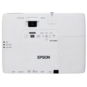爱普生（EPSON）EB-C301MS投影机   （真快乐自营 品质保障  双画面显示 震撼的超薄  影响清晰  收放自如）