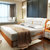 乔林曼兰 皮床 现代简约 边柜储物式 卧室双人皮床(橙白色 1.5-2米床)第3张高清大图