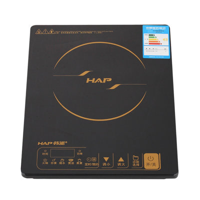 韩派（Hanpa）触摸屏电磁炉HP20C15 黑色  3级能效 4位数码显示屏 送双锅