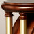 汉时(Hense)欧式实木座钟客厅静音台钟家用表摆放台式石英钟创意简约时钟HD381(棕色黄铜柱)第3张高清大图