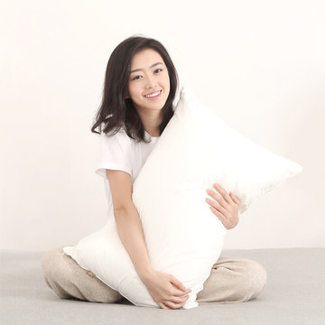8H纤维枕头 小米米家生态链枕芯家纺 全棉面料纤维枕酒店枕头 3D透气舒弹枕芯 白色