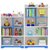 简约儿童书柜实木落地书架家用玩具置物架简易学生收纳储物柜子(5层60长带门白色【送货到家】)第5张高清大图