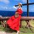 马尔代夫沙滩裙超仙女夏2019海边度假一字肩长裙普吉岛泰国连衣裙(M 红色)第3张高清大图