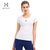 美国HOTSUIT运动T恤女2018夏季新款健身弹力透气运动短袖修身上衣6802009(海风蓝 XXL)第3张高清大图