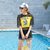 运动三件套分体游泳衣女平角保守学生比基尼小胸聚拢遮肚沙滩温泉(女孩头像 黄色 M（建议90-100斤）)第5张高清大图