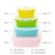 便携户外旅行泡面碗伸缩餐具可微波炉冰箱保鲜食品(粉蓝(小小号350ML))第2张高清大图