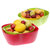 西派珂双层创意水果盘零食糖果干果盒欧式时尚水果盆套装组合果盆(黄白套装)第3张高清大图