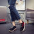 羊骑士春夏学生韩版休闲运动鞋单鞋鞋子春季透气女鞋(SA-1811黑红色)第5张高清大图