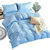 也爱yeai 时尚印花床品套件 单独被套床单 四件套单人三件套床上用品(淡蓝)第5张高清大图