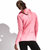 美国HOTSUIT春秋季女子防风保暖运动外套拉链修身开衫立领6696004(粉红色 XL)第5张高清大图