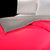 奥妮菲娅   纯色双拼四件套 无印棉质良品力荐 床品套件(银灰红 200*230cm)第2张高清大图