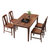 恒兴达 乌金木实木餐桌椅新中式长方形餐桌家用吃饭桌子(胡桃色 一桌六椅)第5张高清大图