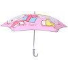 凯蒂猫儿童自动雨伞女童中小童长柄伞晴雨两用(白色)