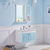 JOMOO九牧 实木浴室柜组合浴室橡胶木洗脸盆洗漱台洗手池 A2182 橡胶木白色（不含龙头和下水配件） 0.8M(柜体82.5cm蓝色款)第4张高清大图