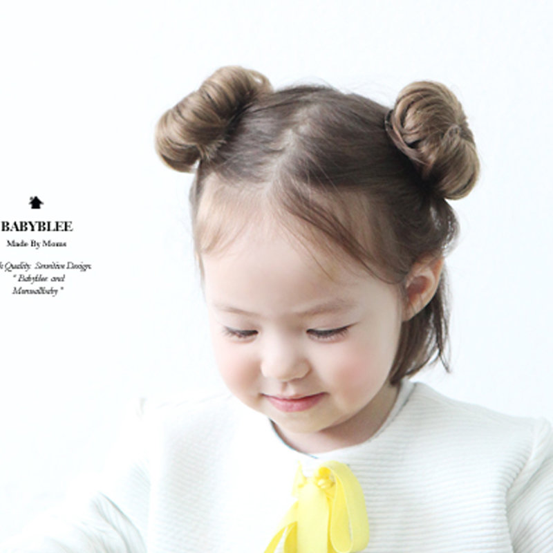 儿童可爱丸子头假发小孩发夹韩国流行公主头饰