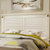 卡富丹 美式实木床1.8米双人床储物床白色(1.8米床垫（棕垫）)第4张高清大图